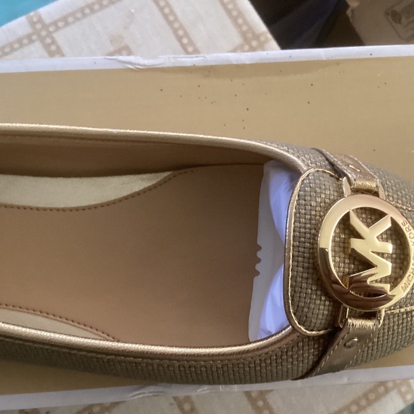 NIB Micheal Kors Fulton Moc  canvas metallic Size 9.5 - Picture 1 of 4